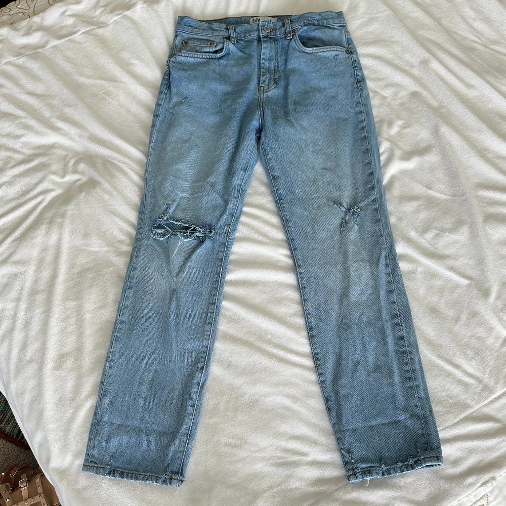 Zara Straight Leg Denim Jeans NEW